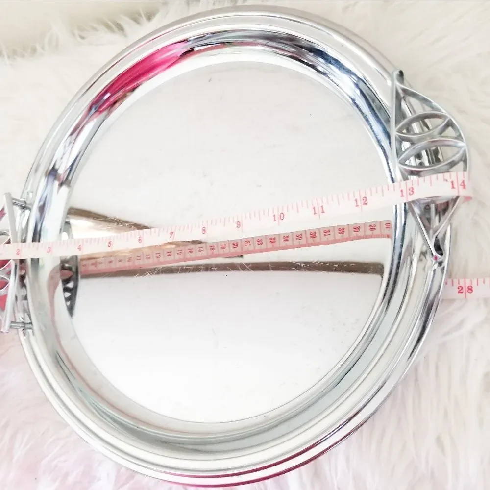 Vintage cake plate with plastic top metal base